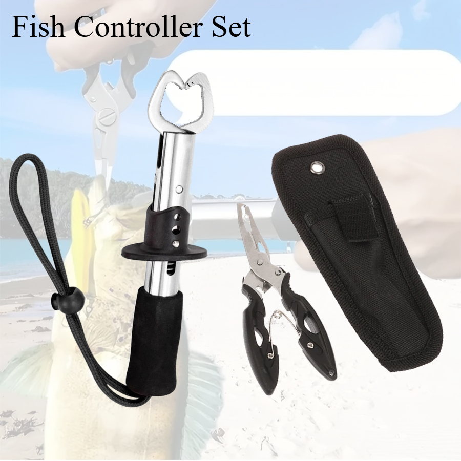 Fishing Hook Remover - 2pcs ปลาชุดควบคุมรวม 1 PC แหนบตกปลาและ 1