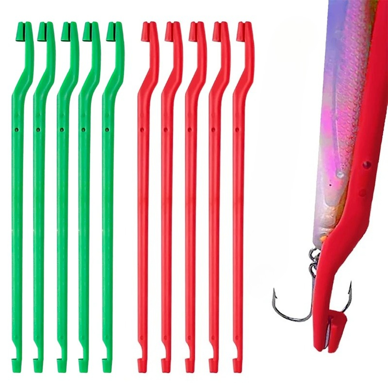 Fishing Hook Remover - แท่งดึงตะขอเบ็ดตกปลา 5 ชิ้น ป้องกันการบาดมือ สำหรับแยกตะขอเบ็ดเหยื่อแข็ง สำหรับเหยื่อปลอมแบบมินโนว์และเพนซิล