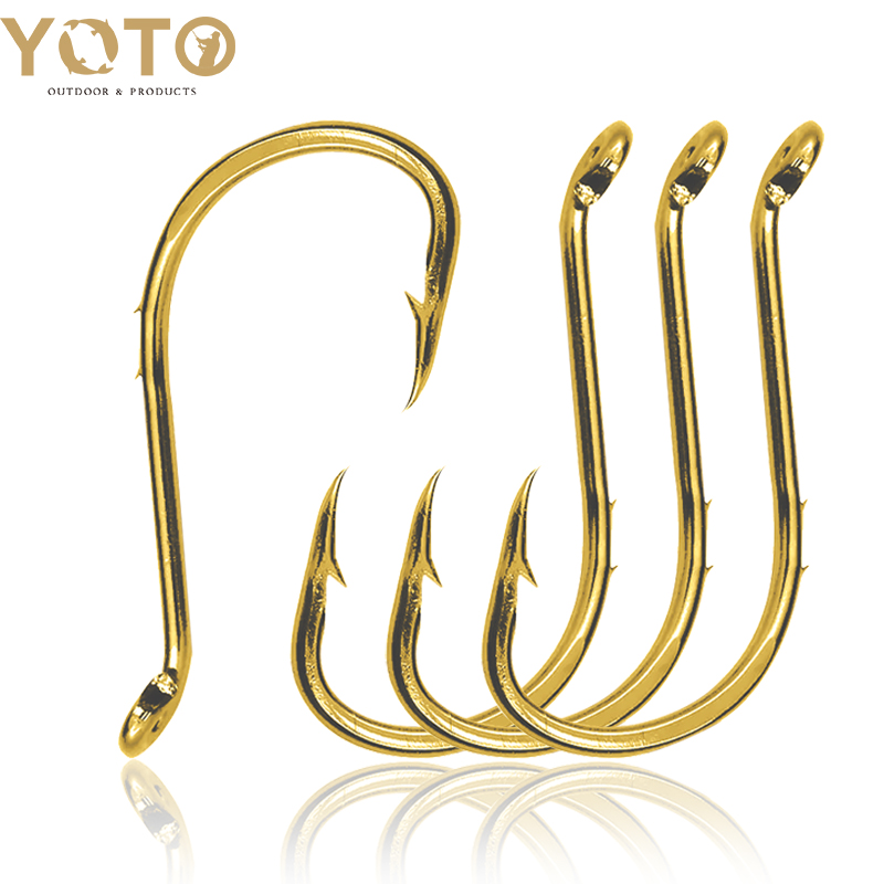 Fishing Hook Circle - ตะขอปลาหมึกยักษ์ตกปลา 50 ชิ้น, ตะขอตกปลาทะเล, ตะขอหนามพร้อมตา, ตะขอวงกลมหนามคู่