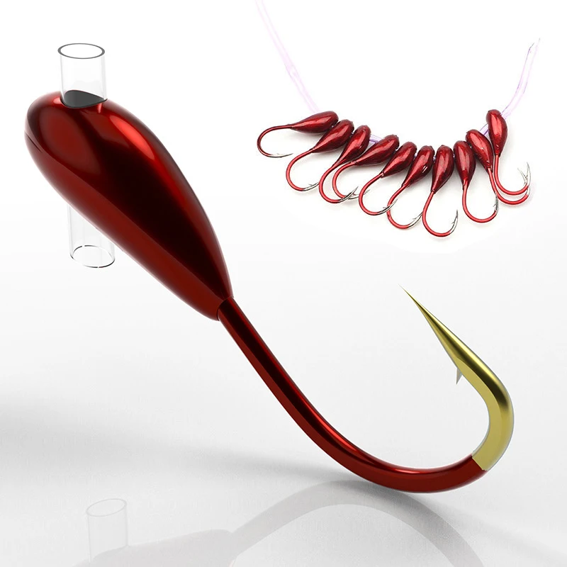 10/20PCS ฤดูหนาวตะขอตกปลาน้ําแ - Fishing Hook Barbless บทวิจารณ์และราคา