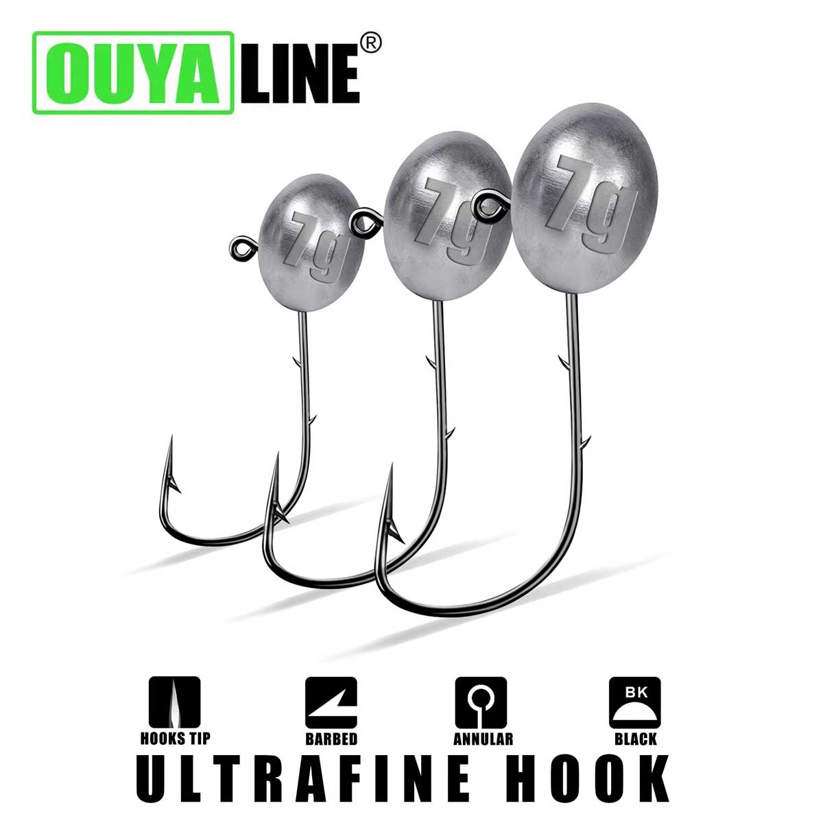 ตะขอเบ็ดตกปลา1X สำหรับหนอนนิ่ม - Fishing Hook Offset บทวิจารณ์และราคา